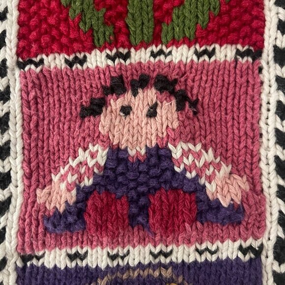 Vtg Northern Isles Hand Knit Cardigan Sweater Sz S Cottagecore Patchwork 90s - Picture 11 of 16